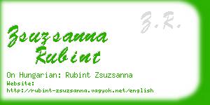 zsuzsanna rubint business card